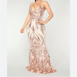 Mermaid sequin prom dress